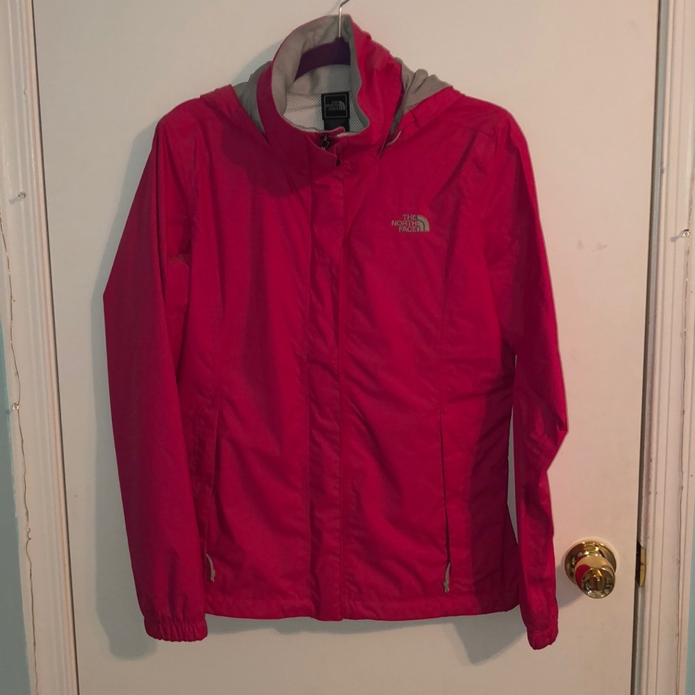 The North Face rain coat.
